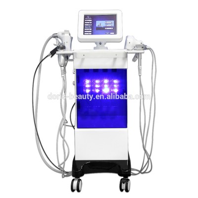 Multi-functional spa facial beauty machine hydradermabrasion rf bio lifting ultrasound pdt skin scrubber oxygen jet peel